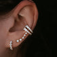 14kt gold graduated diamond ear band