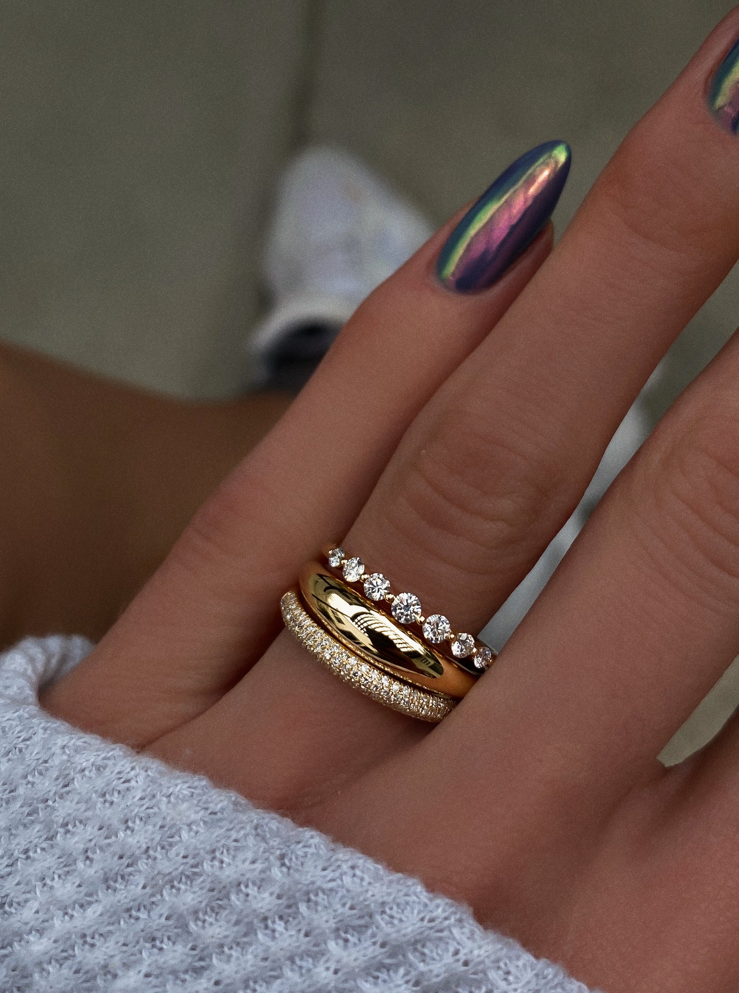 14kt gold dome ring