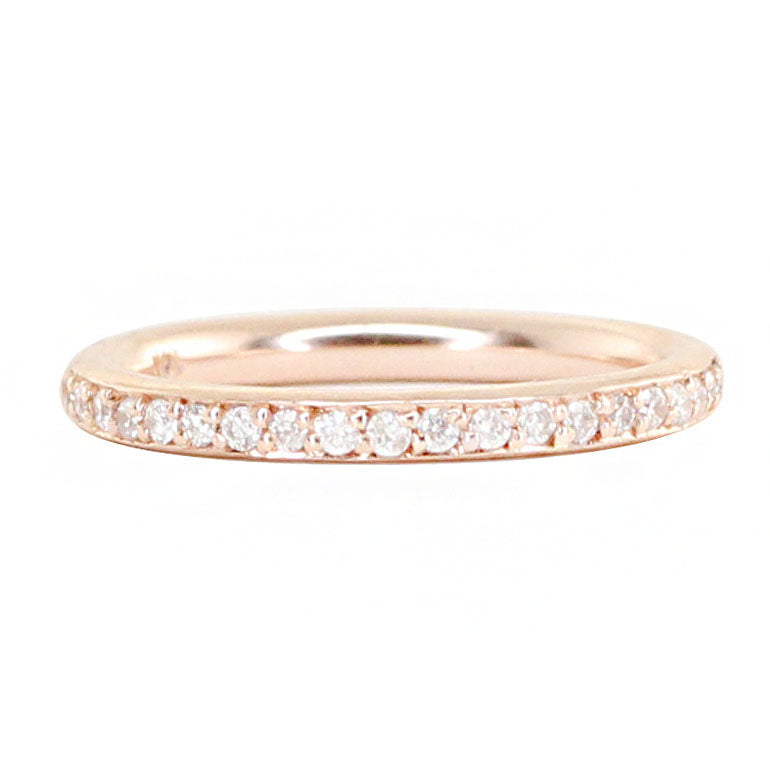 14kt gold and pave white diamond ring