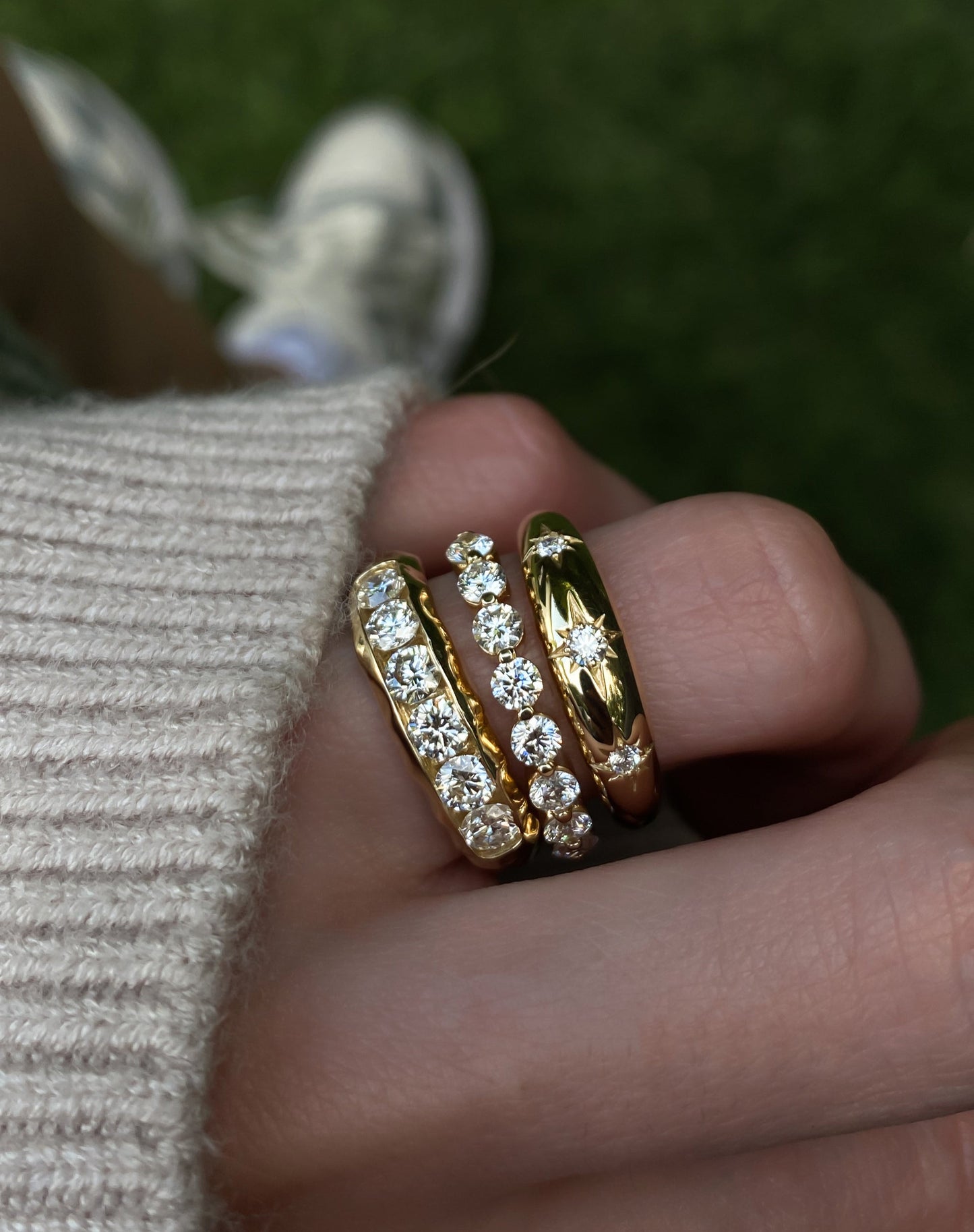 14kt gold grande diamond eternity ring