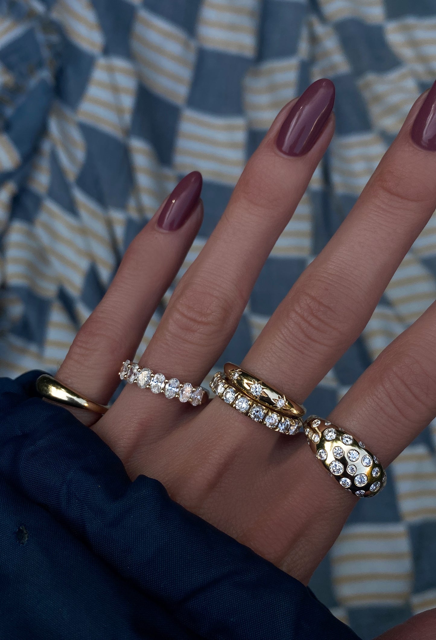 14kt gold dome ring
