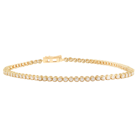 14kt gold diamond poppy tennis bracelet