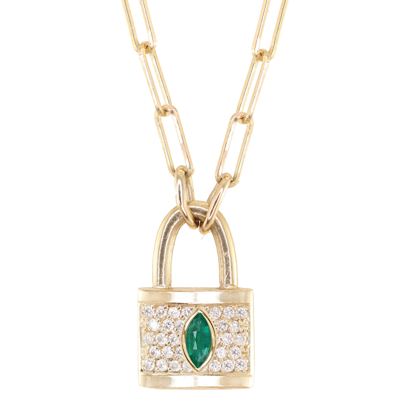 Diamond Lock Pendant 