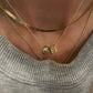 14kt gold rondelle bead necklace
