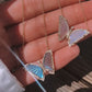 14kt gold and diamond labradorite baby butterfly necklace