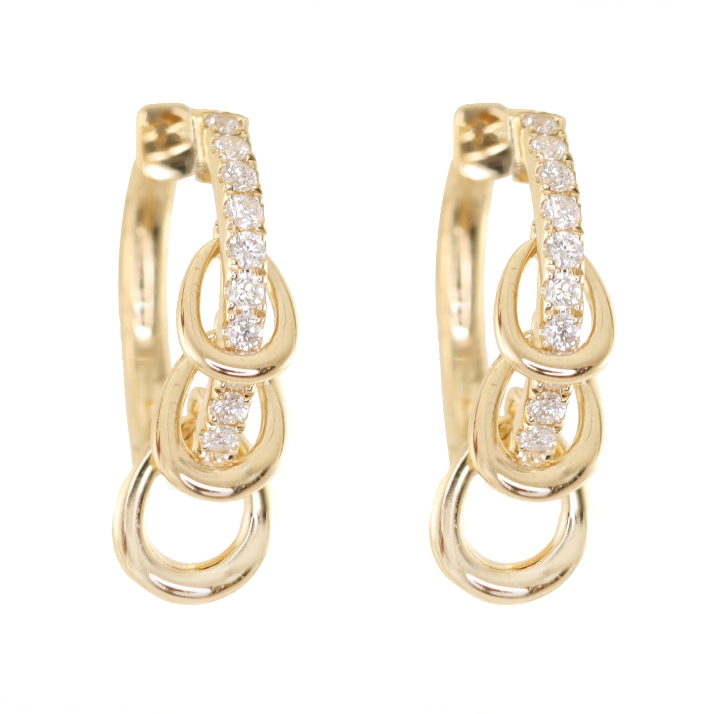 14kt gold sliding ring hoop