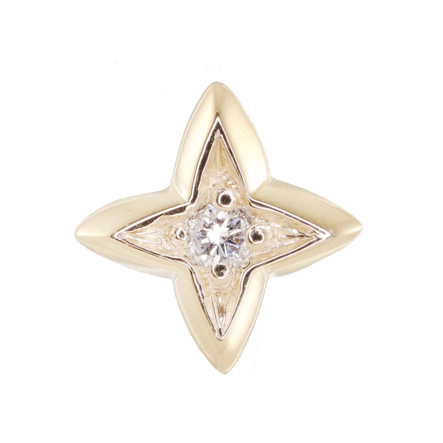 14kt gold and diamond baby twilight single stud