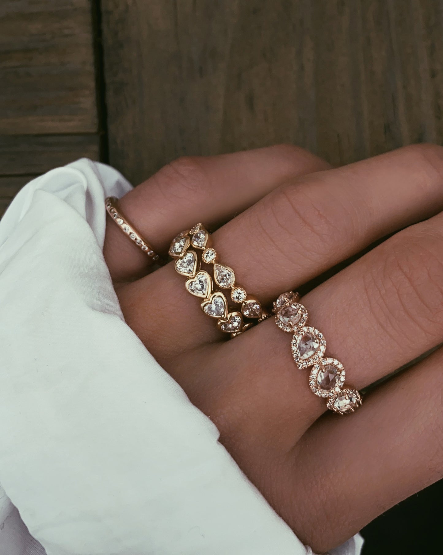 teardrop cluster ring 