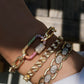 gold women's link bracelet