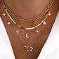 14kt gold and diamond zodiac necklace