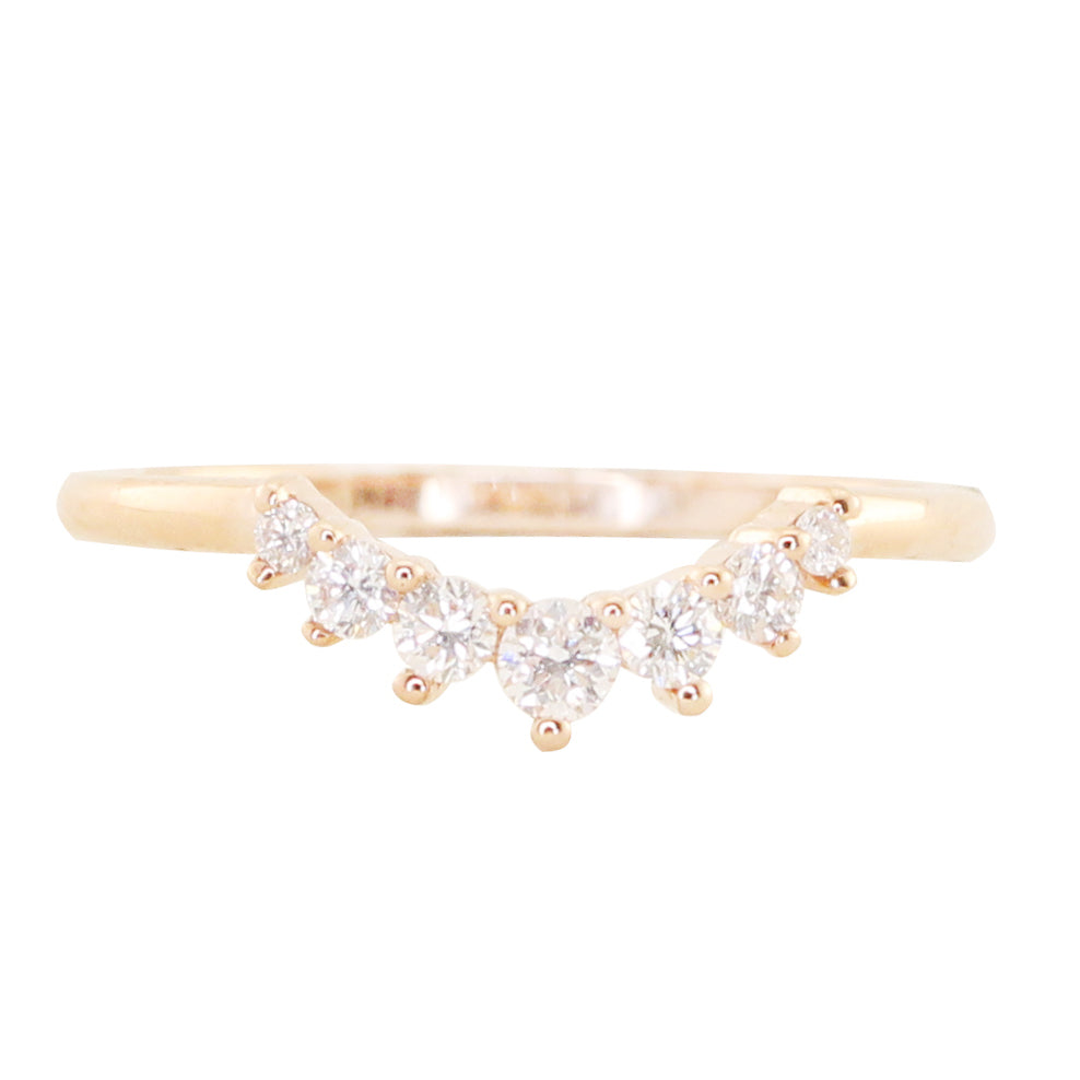 14kt gold diamond crown band - Luna Skye