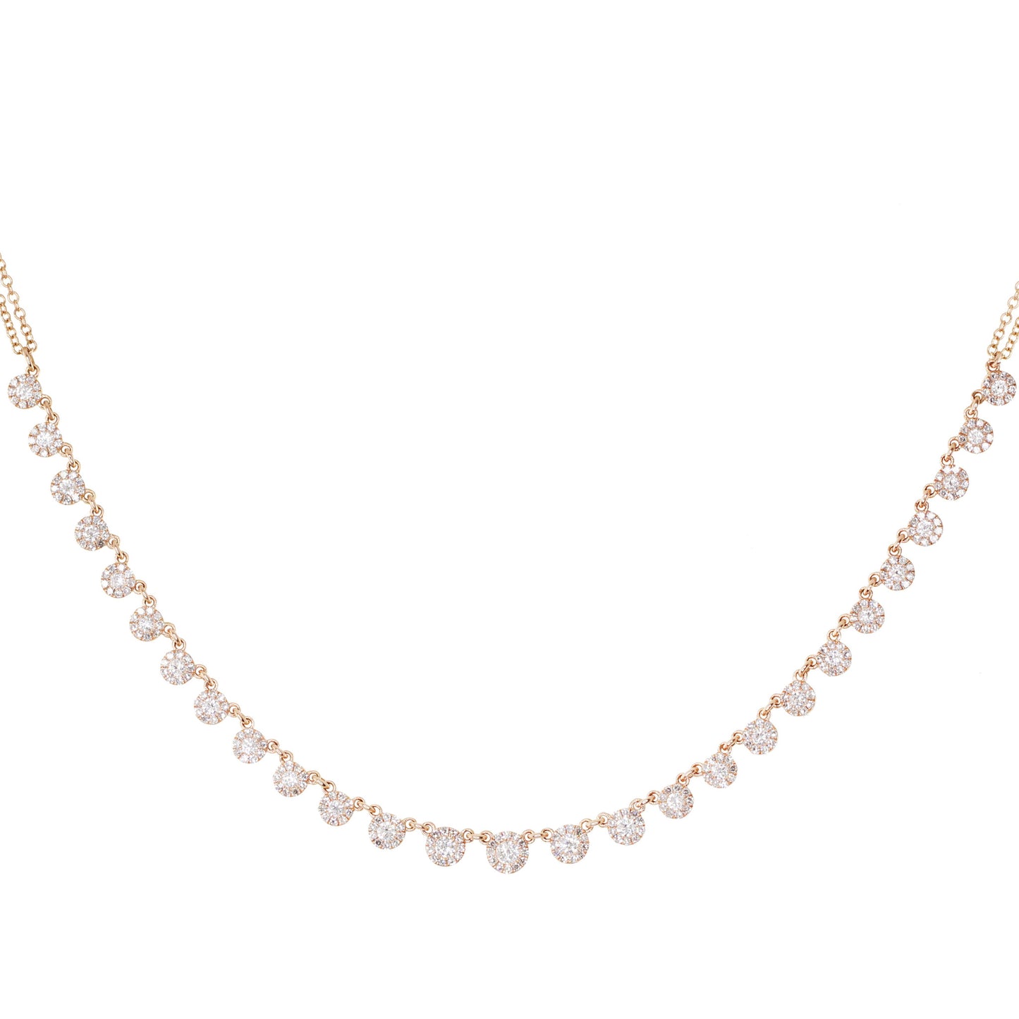 14kt gold diamond disk choker necklace - Luna Skye