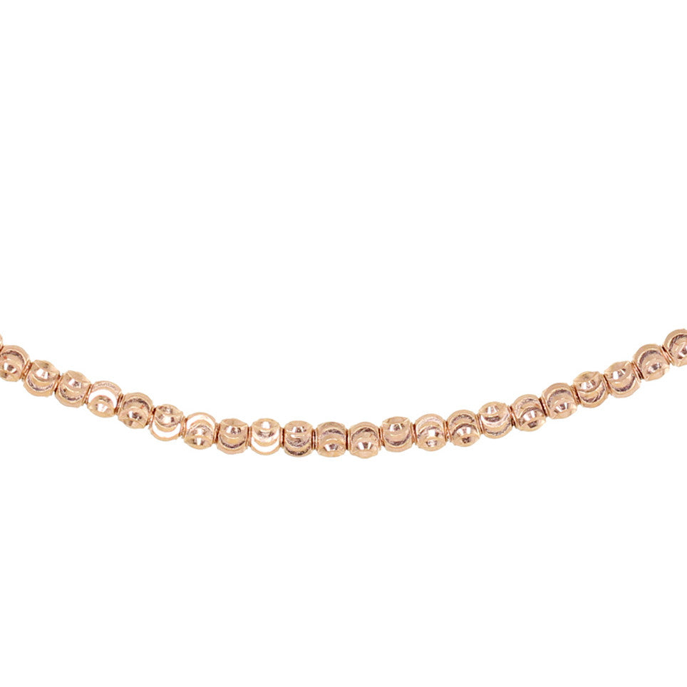 14kt gold full diamond cut beaded choker - Luna Skye