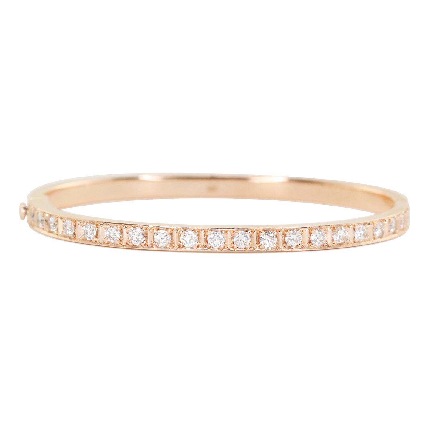 14kt gold diamond row bangle - Luna Skye