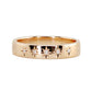 14kt gold and diamond starburst hammered ring - Luna Skye