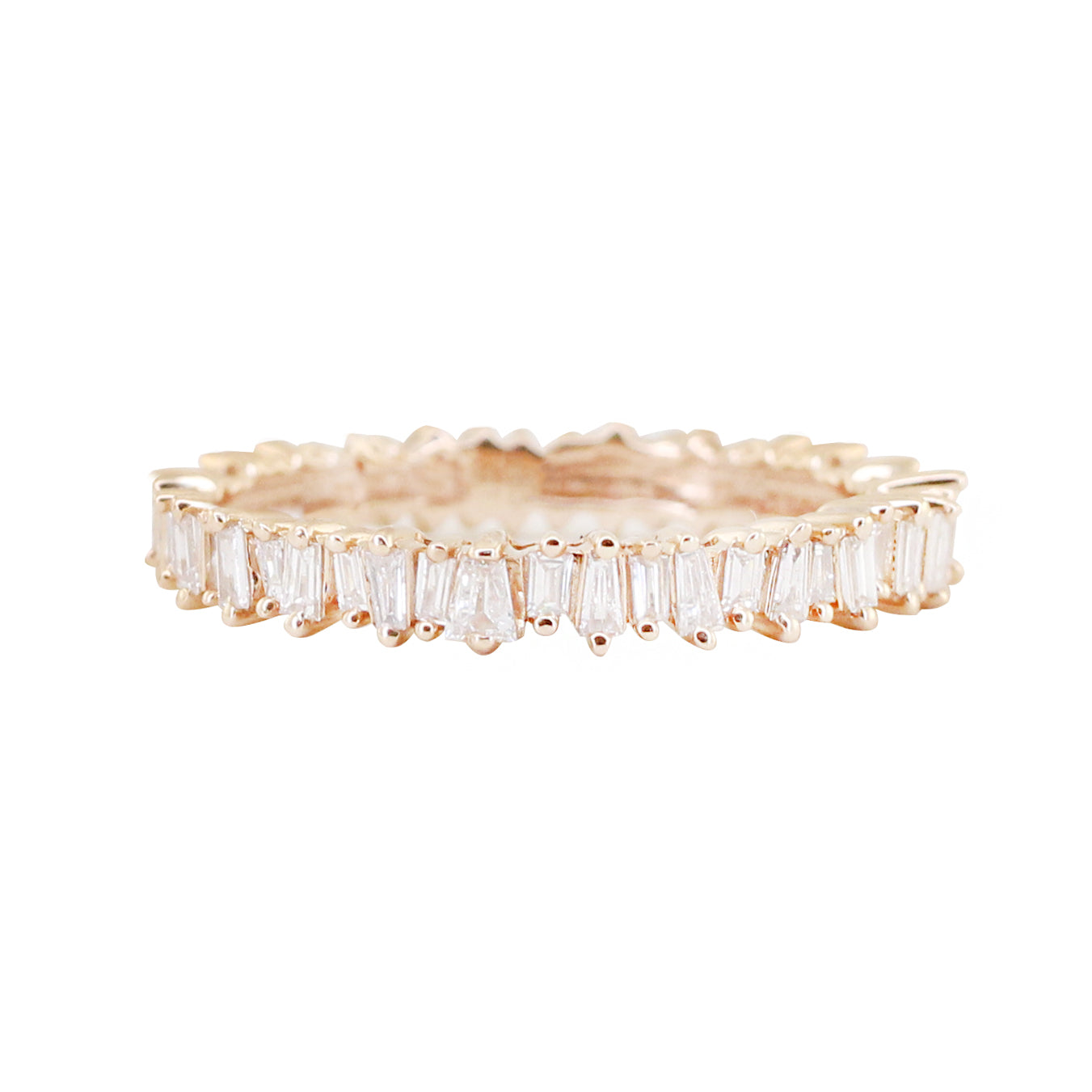 14kt gold jagged baguette diamond ring - Luna Skye