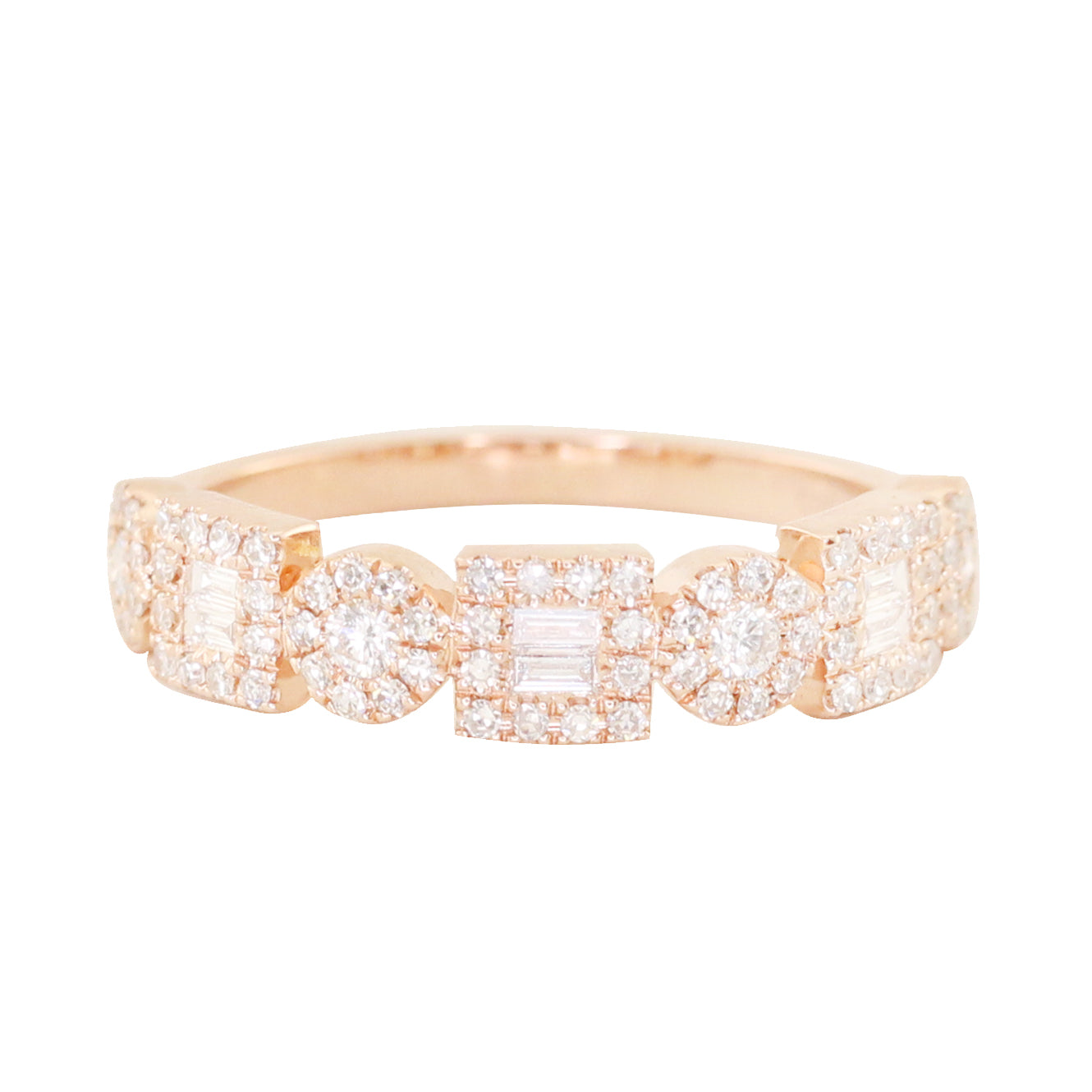 14kt gold and diamond geometric ring - Luna Skye