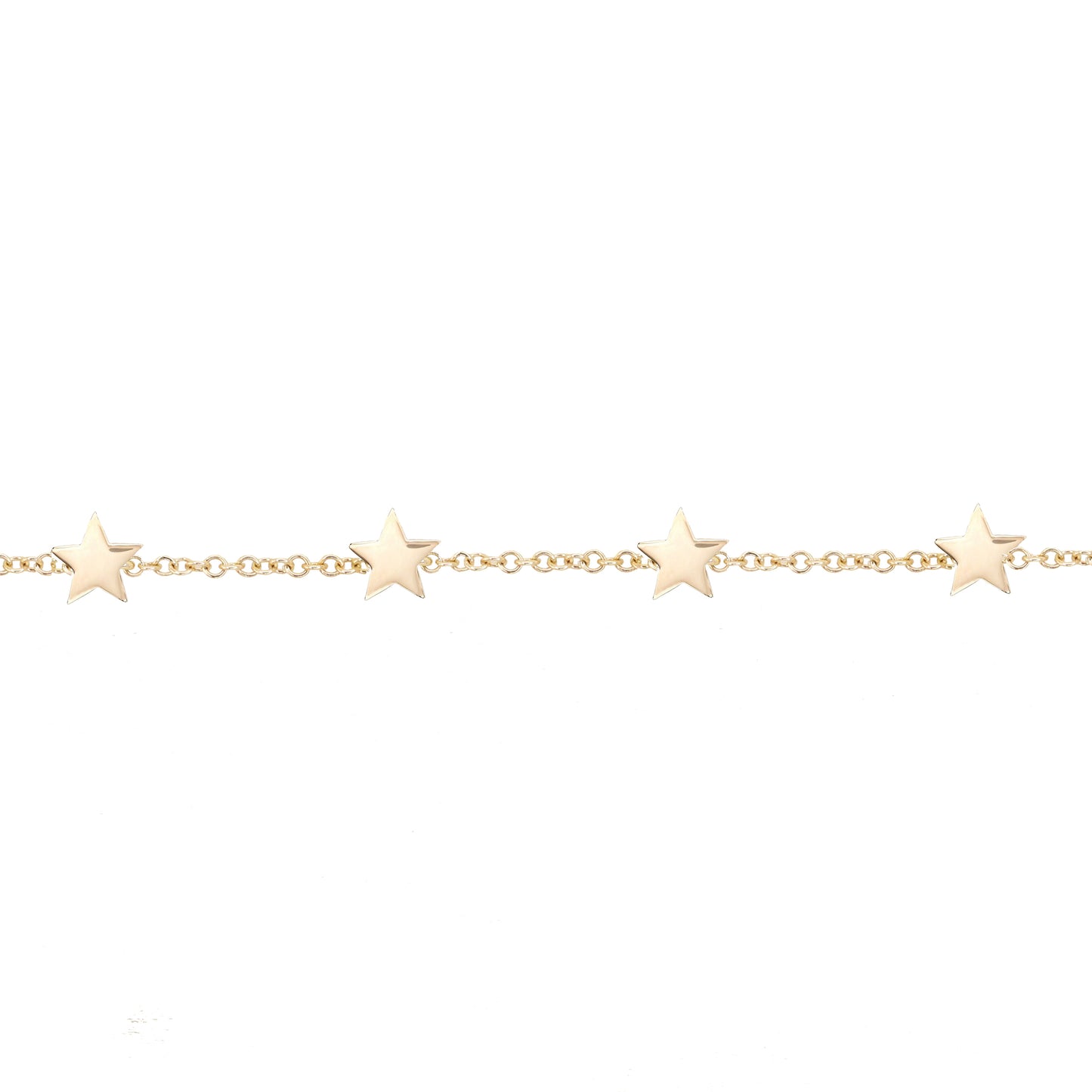 14kt gold star bracelet