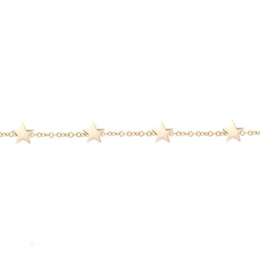 14kt gold star bracelet