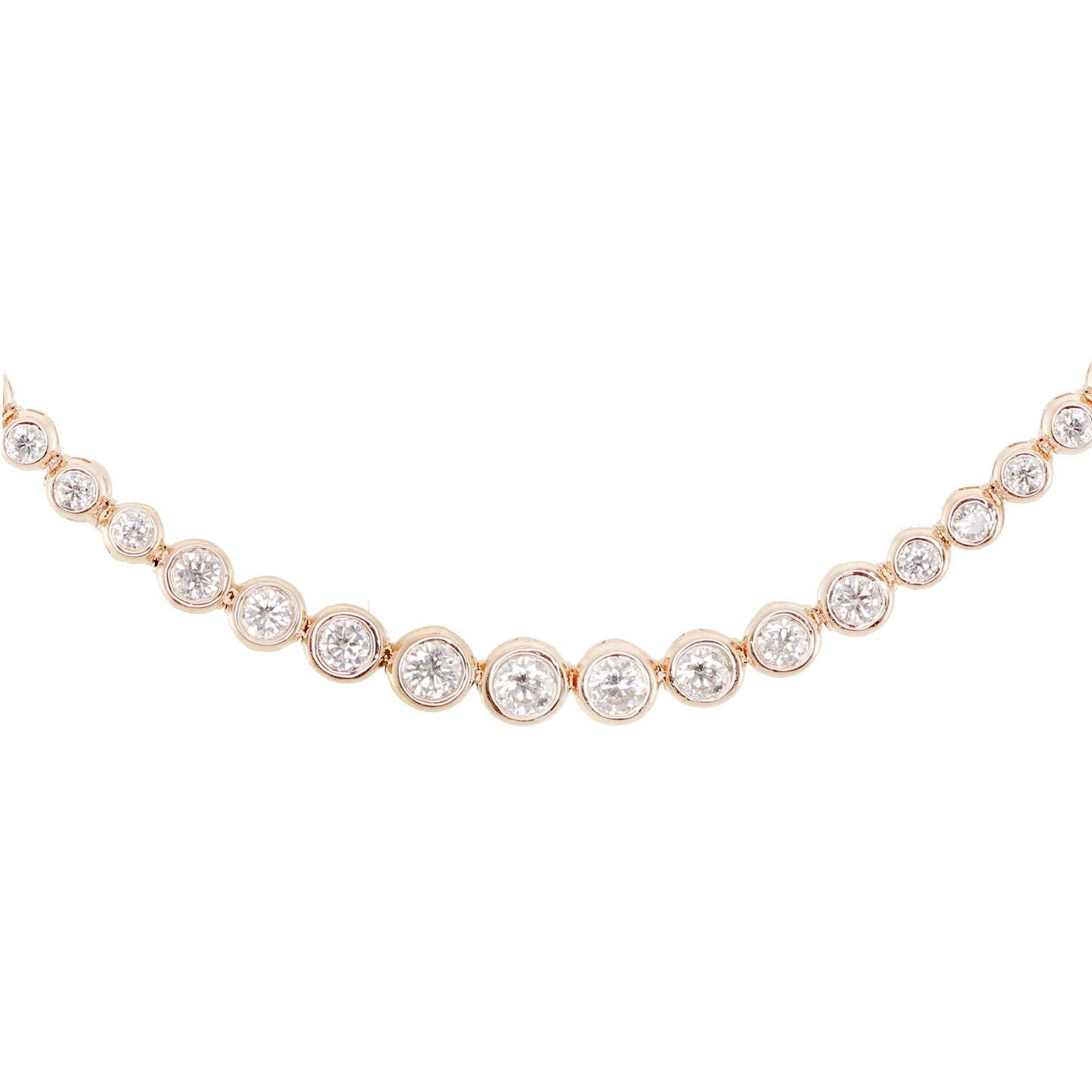 14kt graduated diamond bezel bracelet