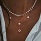 14kt gold ruby starburst necklace