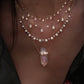 14kt gold teardrop diamond drip choker necklace