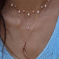 14kt gold teardrop diamond drip choker necklace - Luna Skye