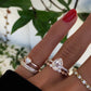 14kt gold and diamond white topaz teardrop ring - Luna Skye