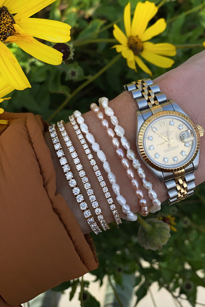 14kt gold grande diamond tennis bracelet