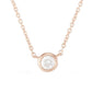 14kt gold solitaire diamond necklace - Luna Skye