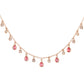14kt gold and diamond ruby teardrop drip necklace - Luna Skye