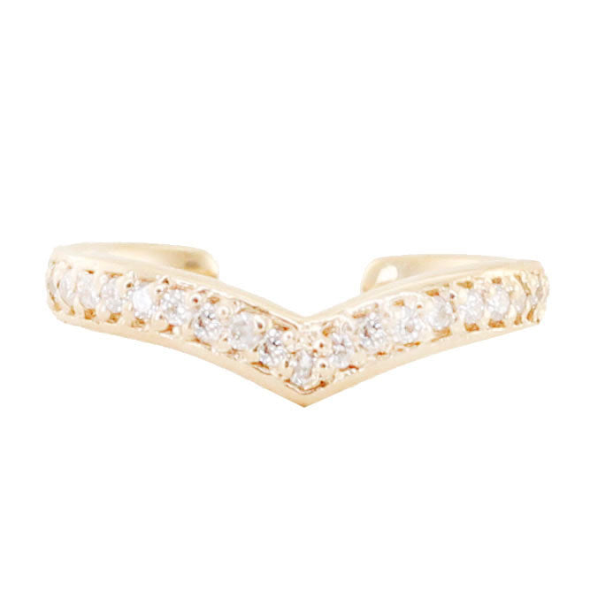 14kt gold and diamond V ear band - Luna Skye