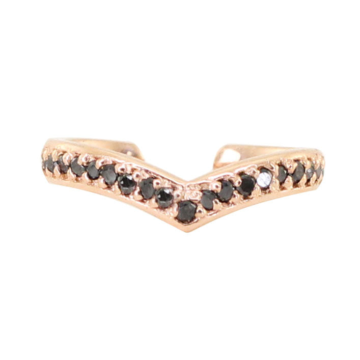14kt gold and diamond V ear band - Luna Skye