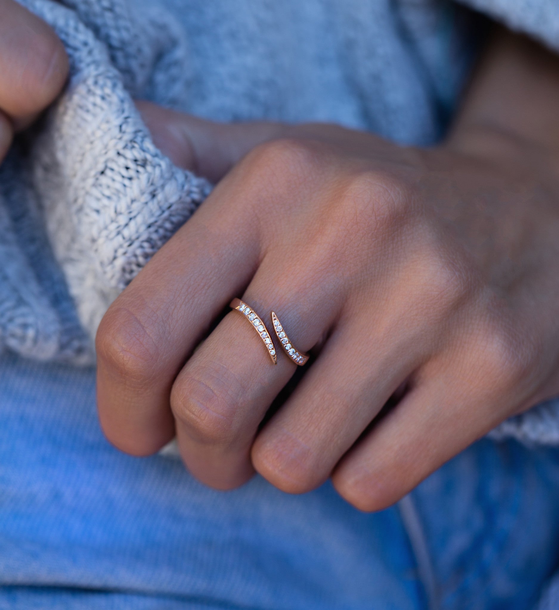 14kt gold and diamond Lusia ring - Luna Skye