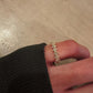 14kt gold floating diamond lace ring