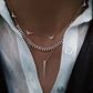 14kt gold single diamond spike necklace