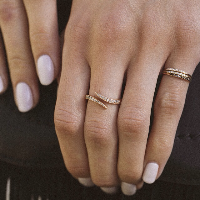 14kt gold and diamond Lusia ring - Luna Skye