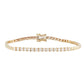 14kt gold bar diamond tennis bracelet