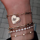 14kt gold and diamond language of the heart charm bracelet - Luna Skye