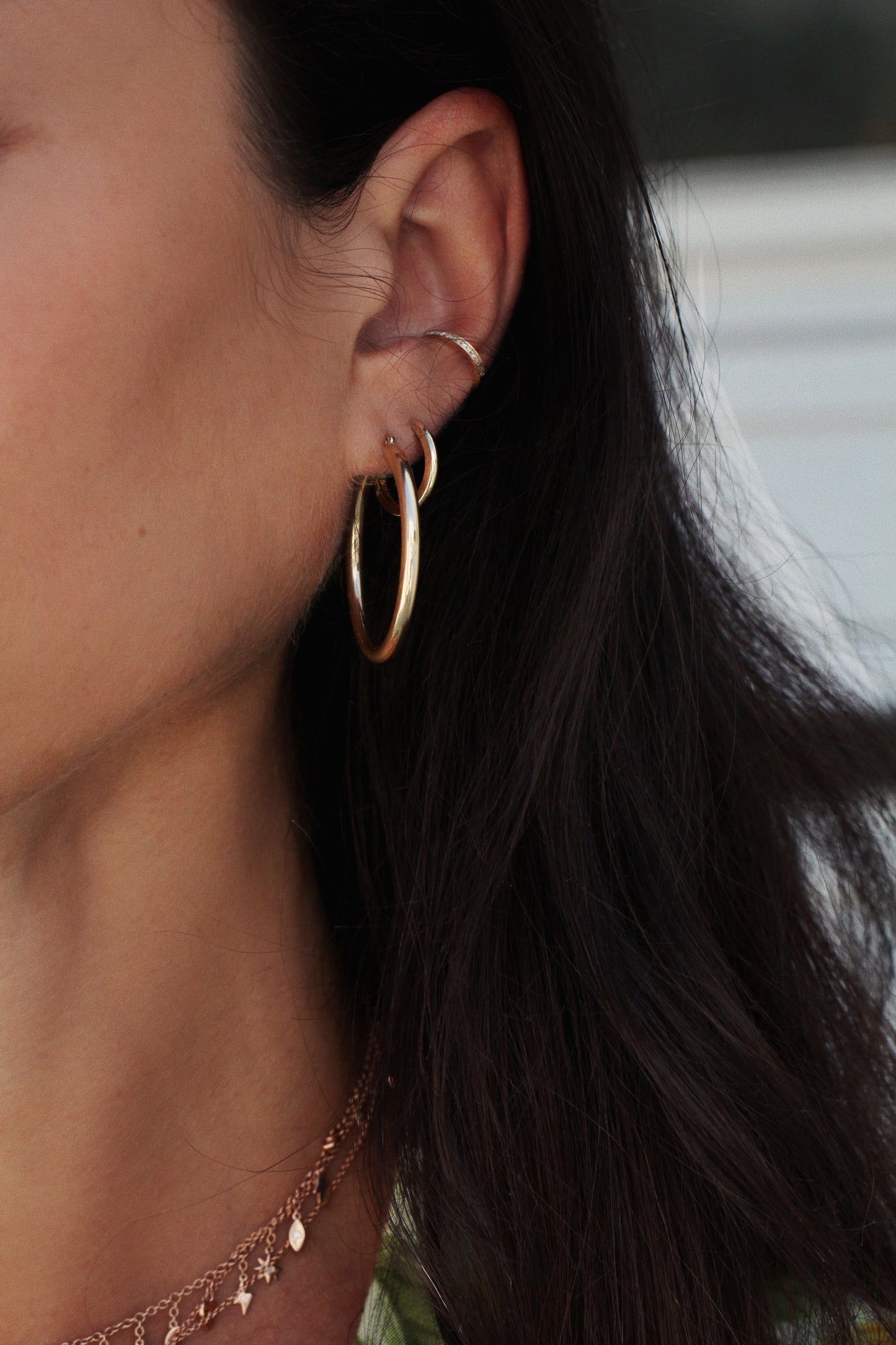 14kt gold large theia hoops - Luna Skye