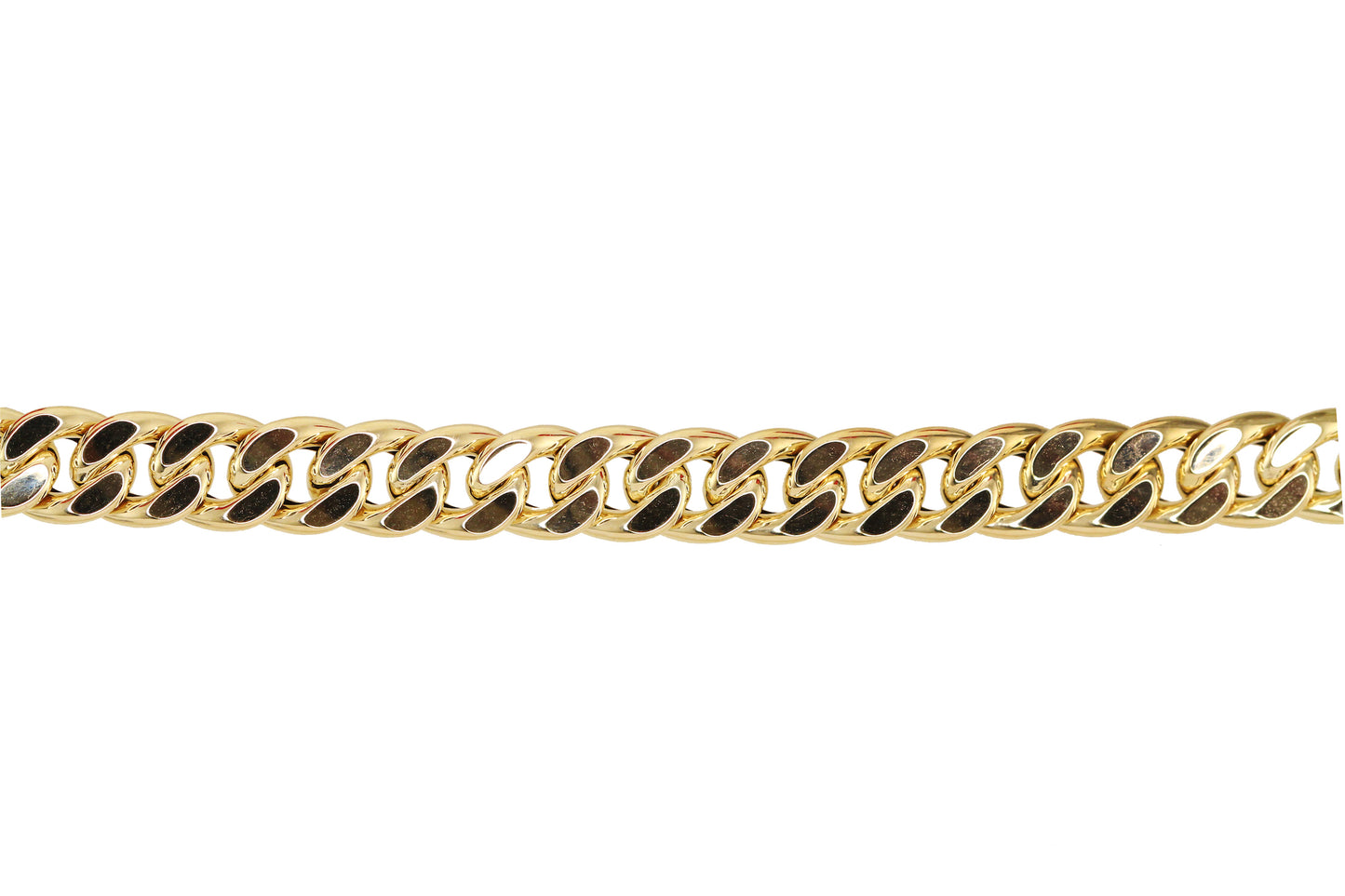 14kt gold lightweight cuban link chain bracelet - Luna Skye
