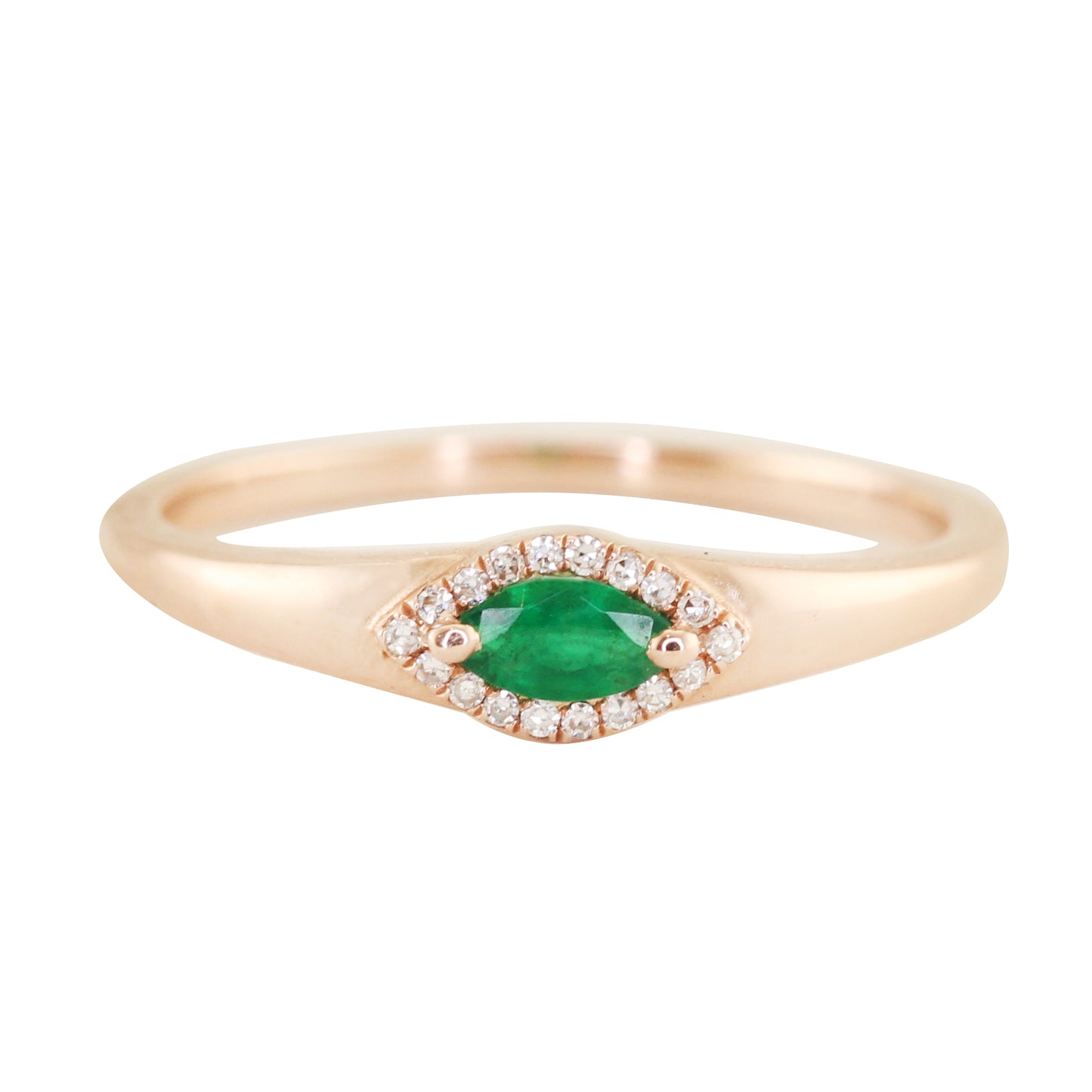 14kt gold marquise diamond rings