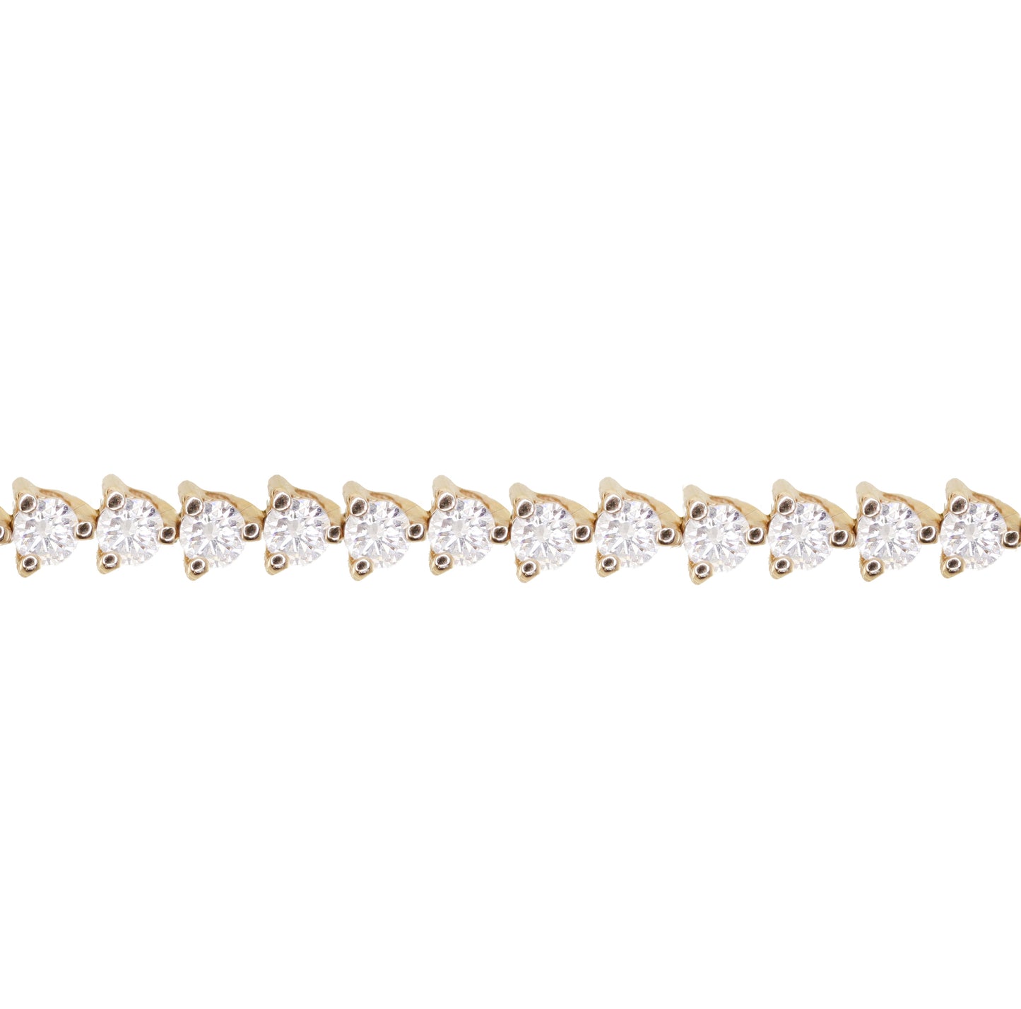 14kt gold and diamond mini prong tennis bracelet