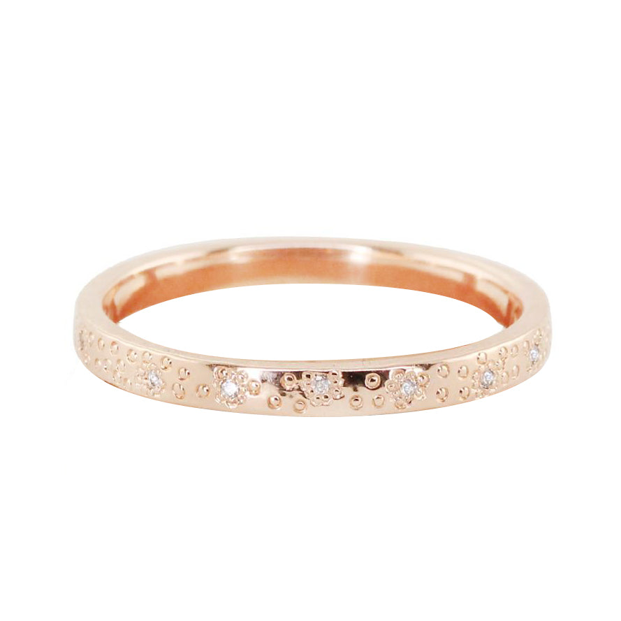 14kt gold diamond band rings