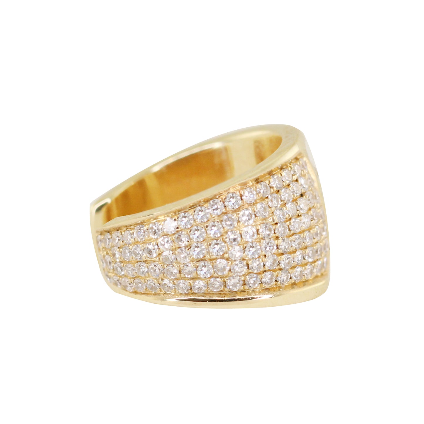 14kt gold diamond cigar ear band