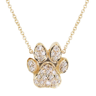 14kt gold LS x LABELLE DIAMOND DOG PAW NECKLACE - Luna Skye