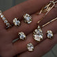 14kt gold molten diamond bezel necklace