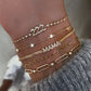 14kt gold diamond bezel paperclip bracelet