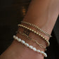 14kt gold fresh water pearl bracelet