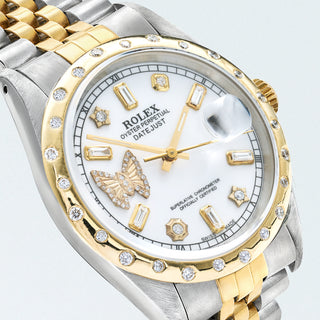 Vintage Rolex Datejust 36mm gold & steel BUTTERFLY FIELD watch